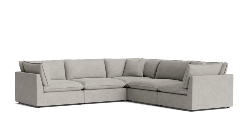 Chill Time 5-Piece Modular Sectional Closed, Heather