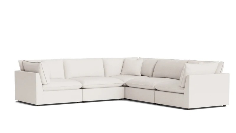 Chill Time 5-Piece Modular Sectional Closed, Nomad Snow