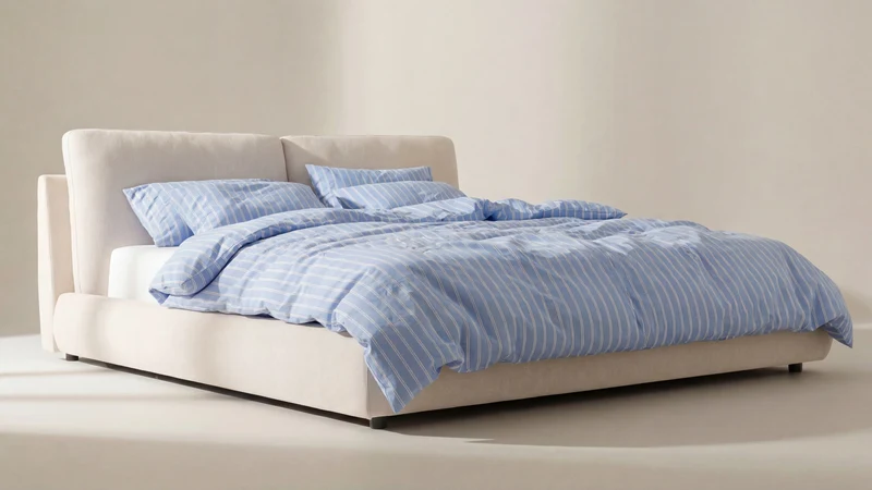 Cloud Bed With Storage, King, Latte
