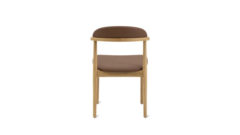 Count On Me Armless Dining Chair (Set of Two), Oak, Brown Seat
