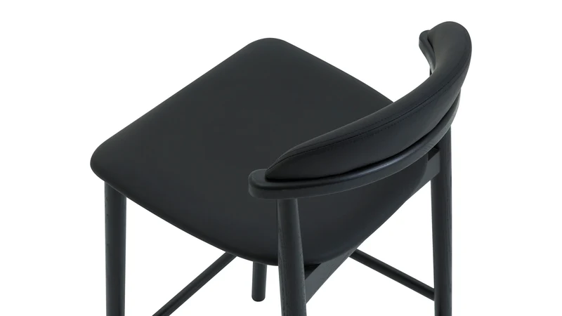Count On Me Counter Stool, Black Oak, Black Seat
