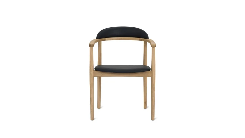 Count On Me Dining Chair, Oak, Black Seat