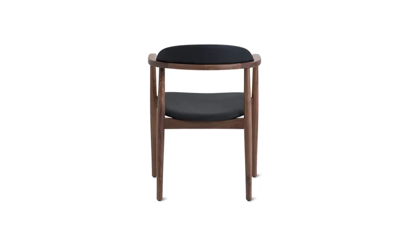 Count On Me Dining Chair, Walnut, Black Seat