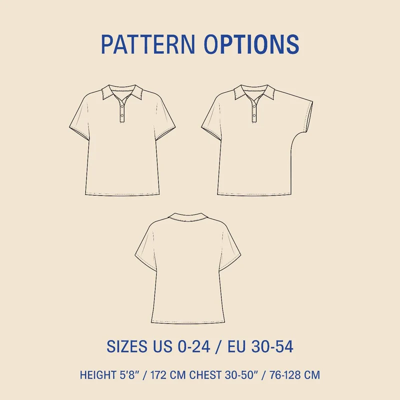 Patron de couture PDF | Polo Polly | Wardrobe by Me