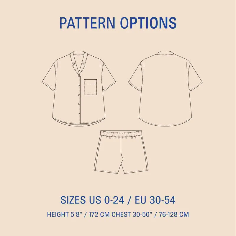 PATRON DE COUTURE PDF | Chemise Camp et Short | Wardrobe by Me
