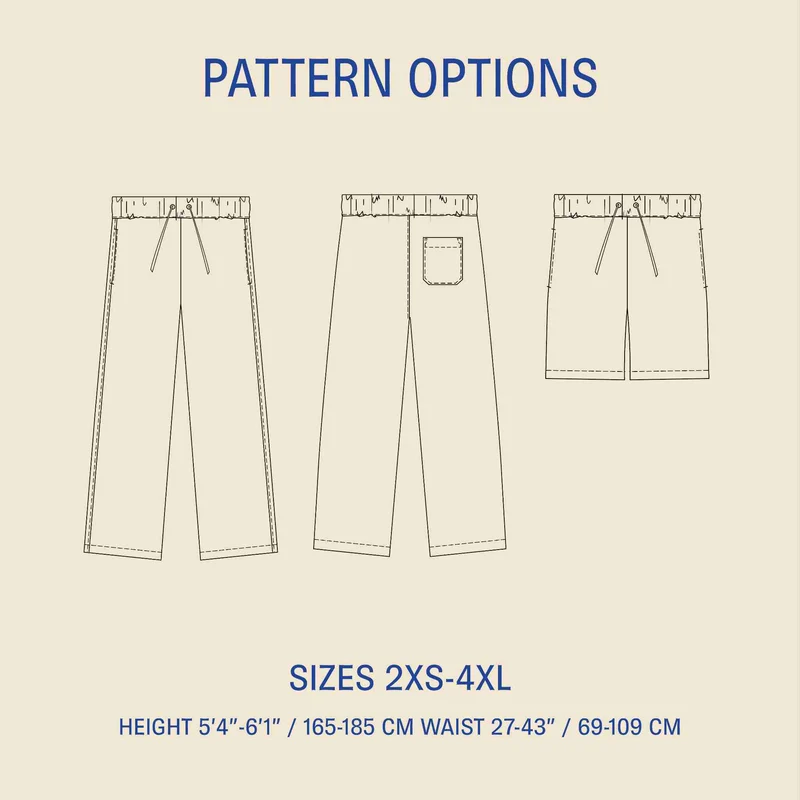 Patron de Couture PDF | Pantalon & Short Amples en Lin | Wardrobe by Me
