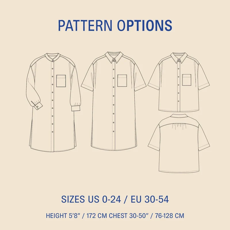 PATRON DE COUTURE PDF | Chemise Ample | Wardrobe by Me