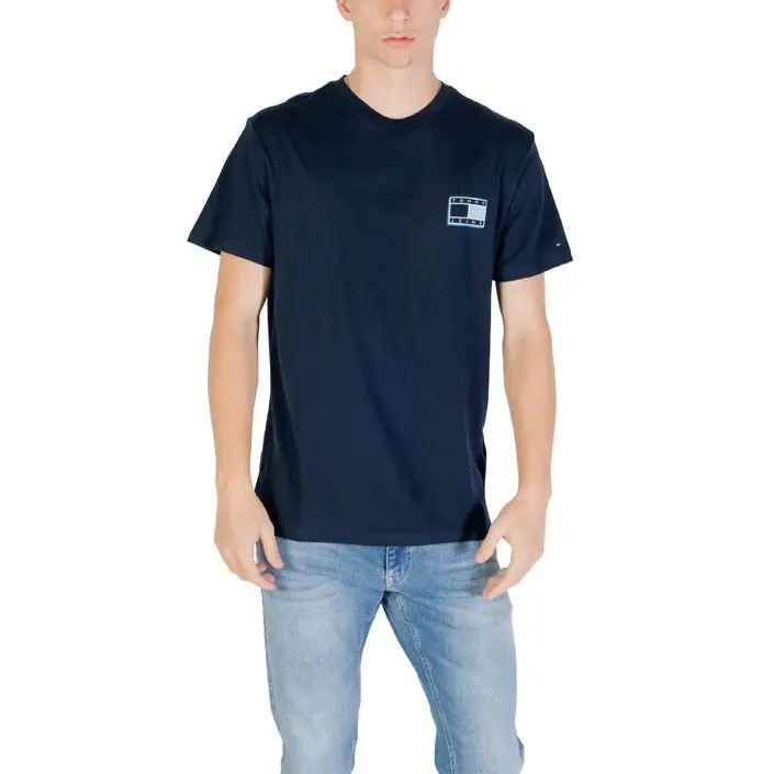 Tommy Hilfiger - T-shirt noir avec logo carré