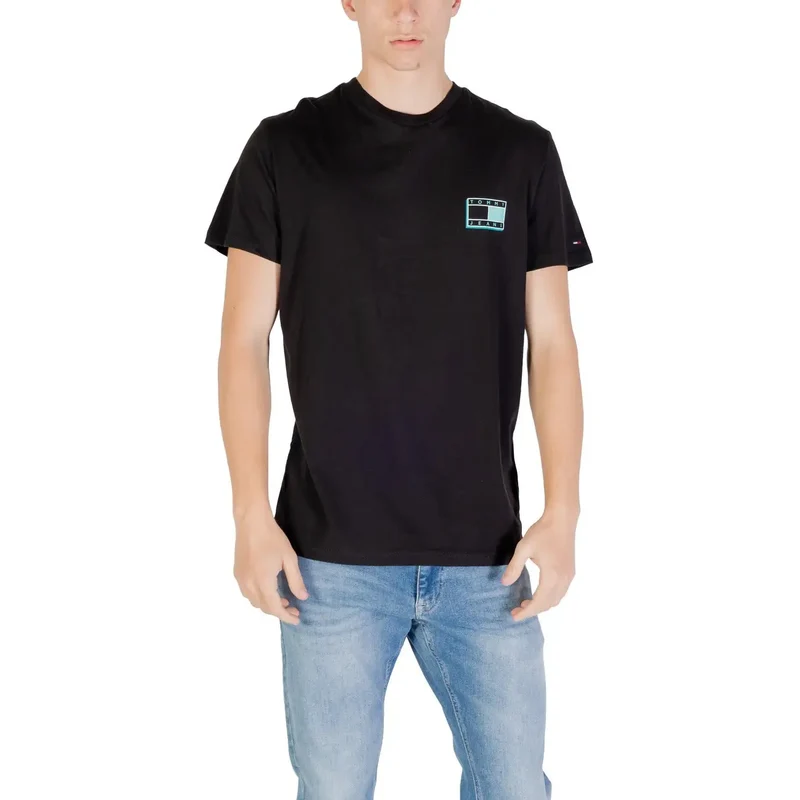 Tommy Hilfiger - T-shirt noir avec logo carré