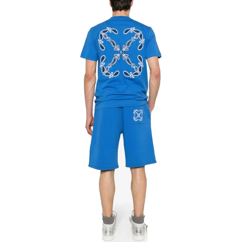 T-shirt bleu à manches courtes de Off-white