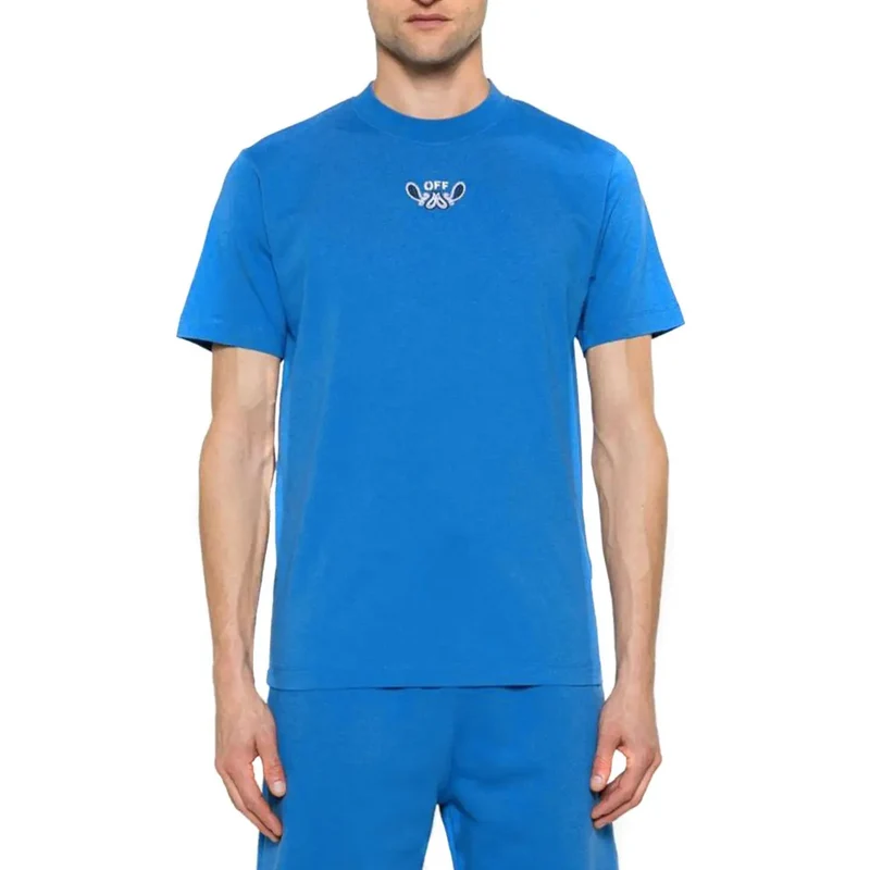 T-shirt bleu à manches courtes de Off-white