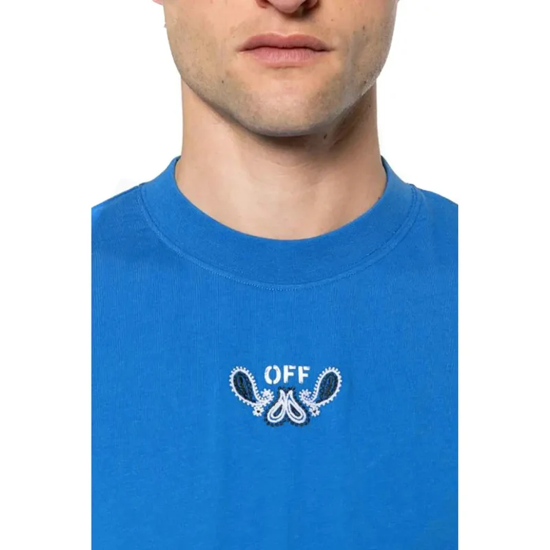 T-shirt bleu à manches courtes de Off-white