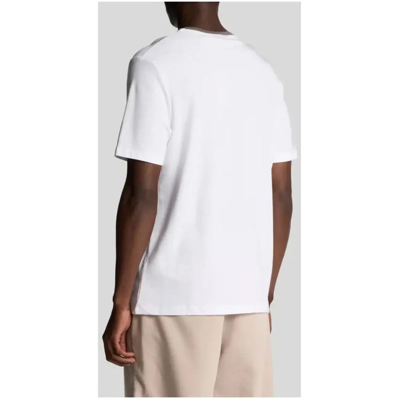 T Shirt blanc avec bordure grise
