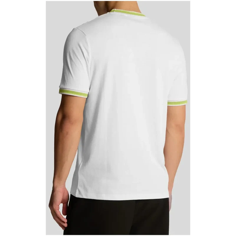 T-Shirt blanc avec bordures vertes