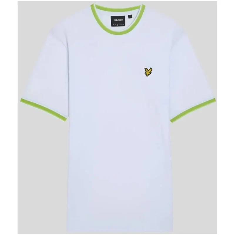 T-Shirt blanc avec bordures vertes