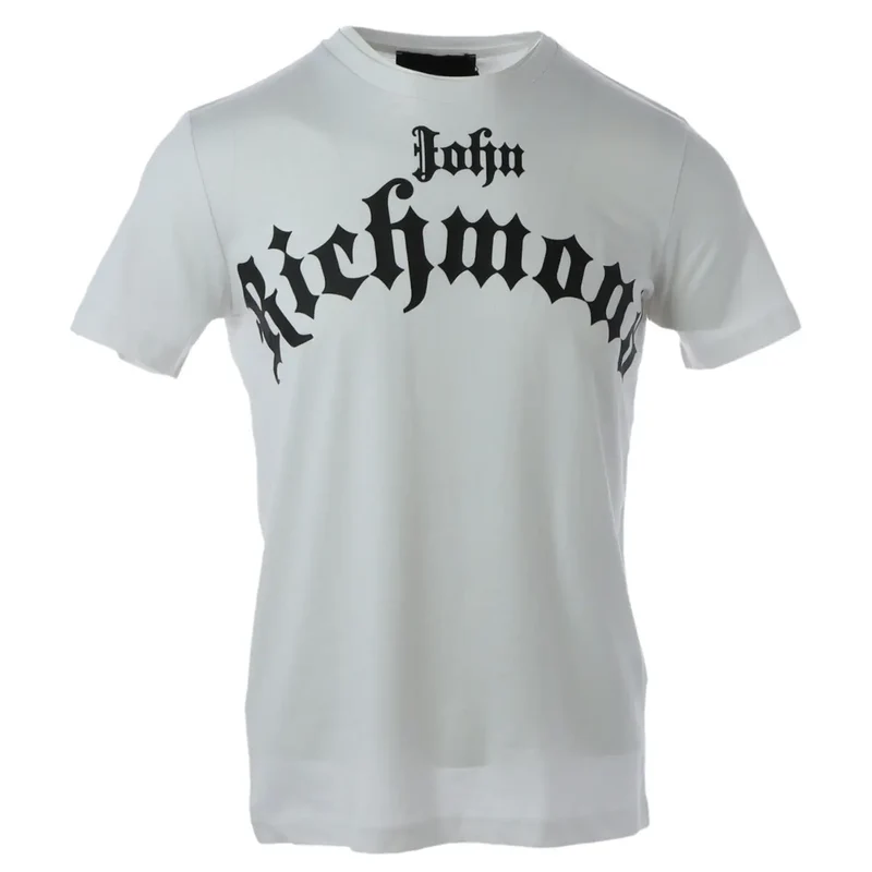 T Shirt blanc avec lettrage gothique