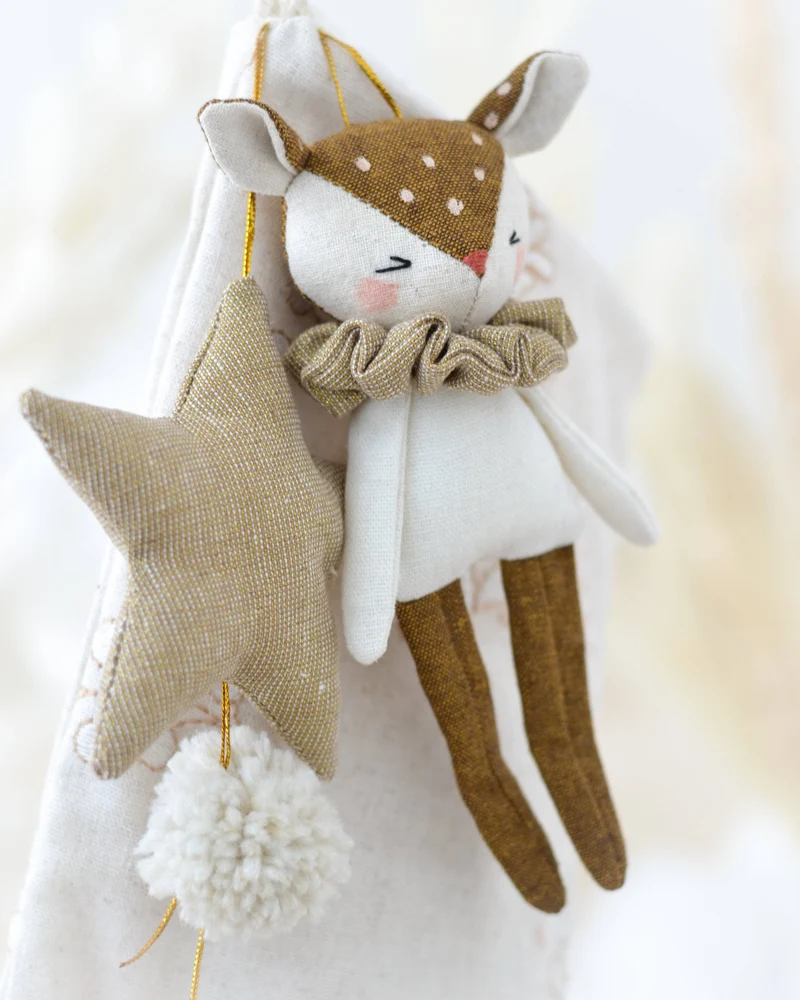 Patron de Couture PDF | Bas de Noël avec Ornements | Mes Petites Lunes