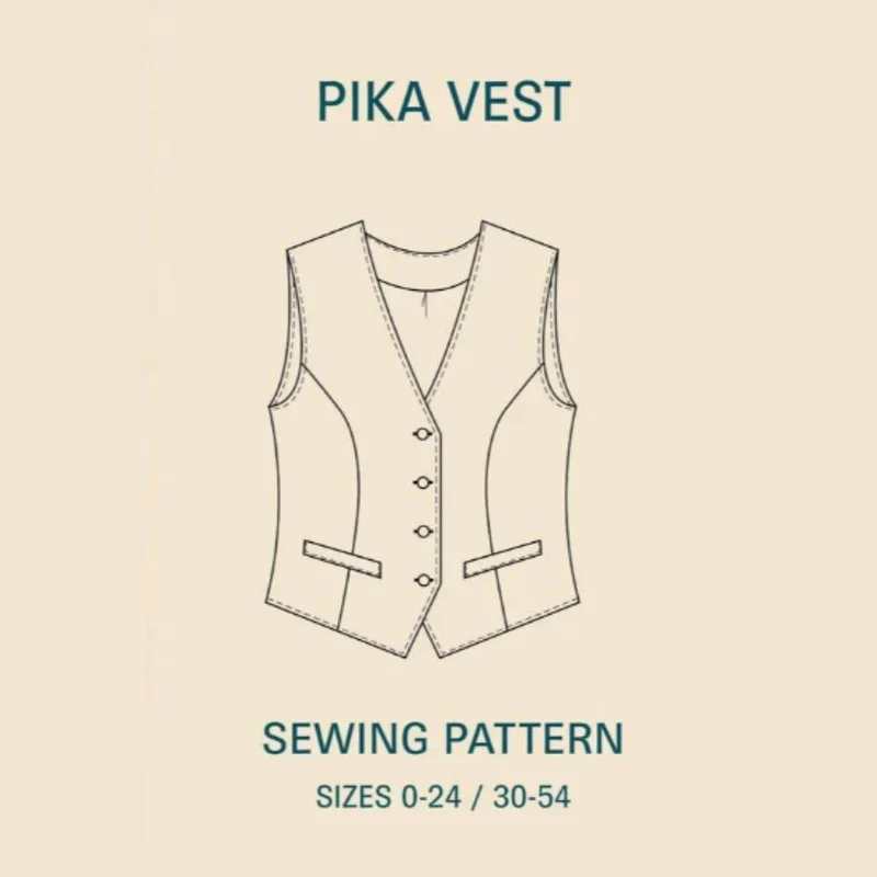 Patron de couture PDF | Gilet Pika | Wardrobe by Me