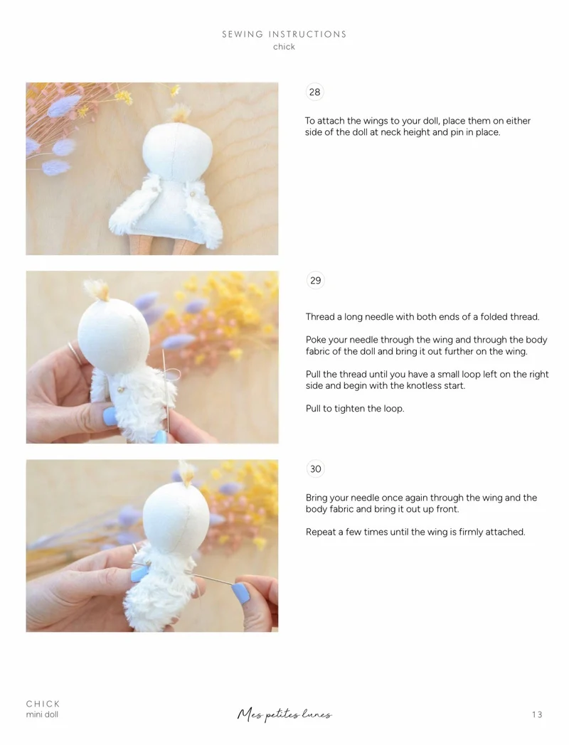 Patron de couture PDF | Mini-poussin + lit œuf de Pâques | Mes Petites Lunes