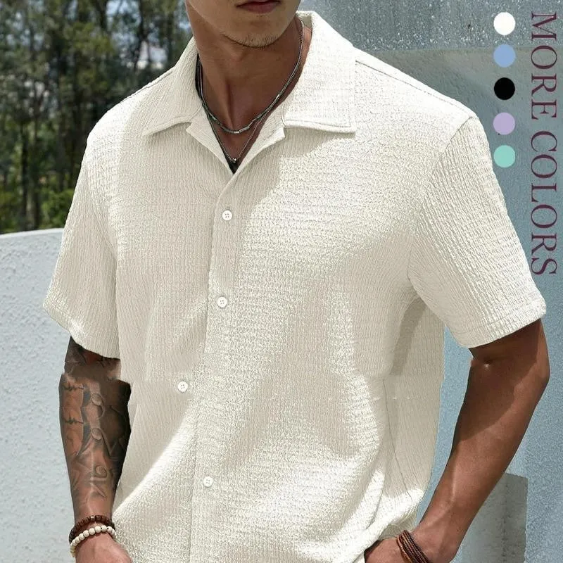 Jay Chemise Décontractée Homme – Chemise Courte Moderne pour Été, Vacances & Quotidien