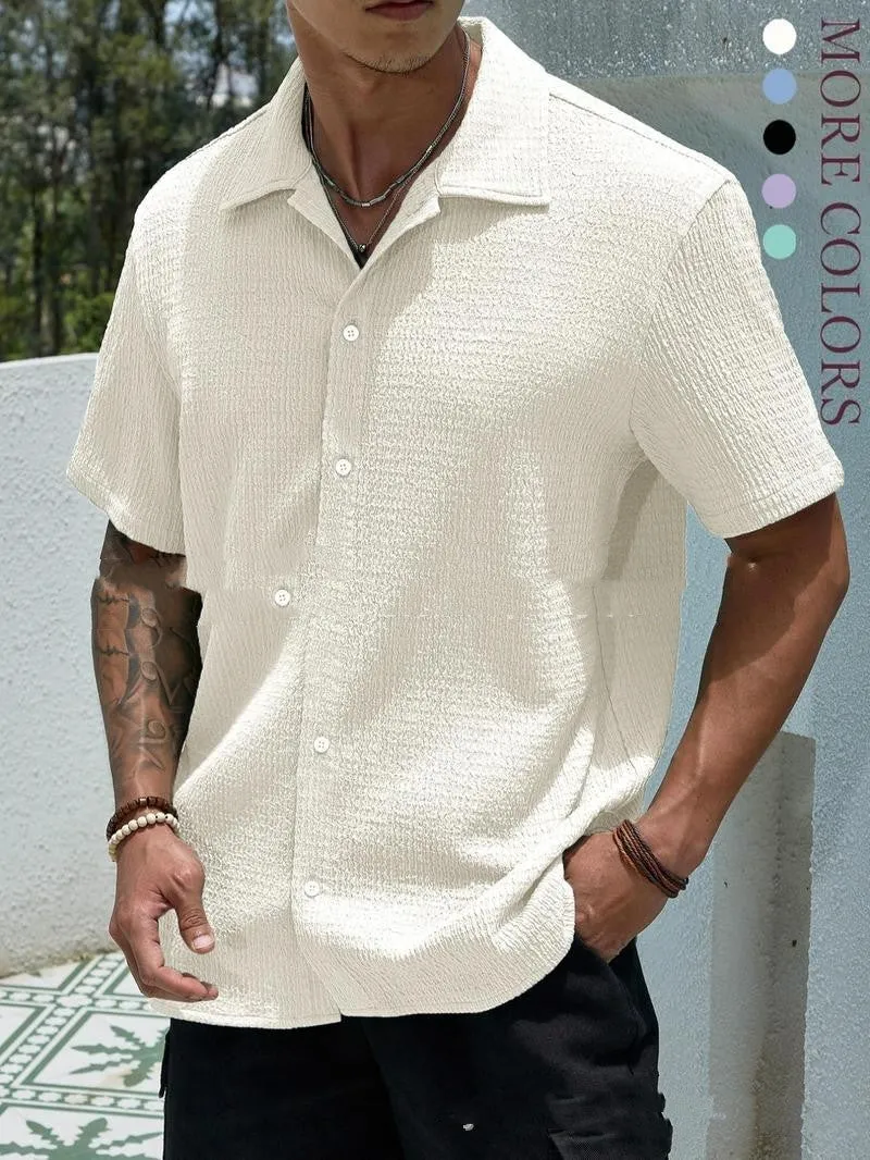 Jay Chemise Décontractée Homme – Chemise Courte Moderne pour Été, Vacances & Quotidien