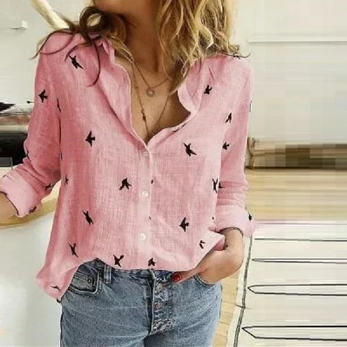 Blouse Femme Bianna Oversize – Coupe Ample Décontractée avec Col en V pour le Travail ou un Usage Quotidien