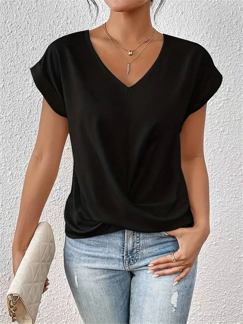 Vera-Lynn Blouse Femme – Haut Estival Léger à Manches Courtes avec Coupe Confortable