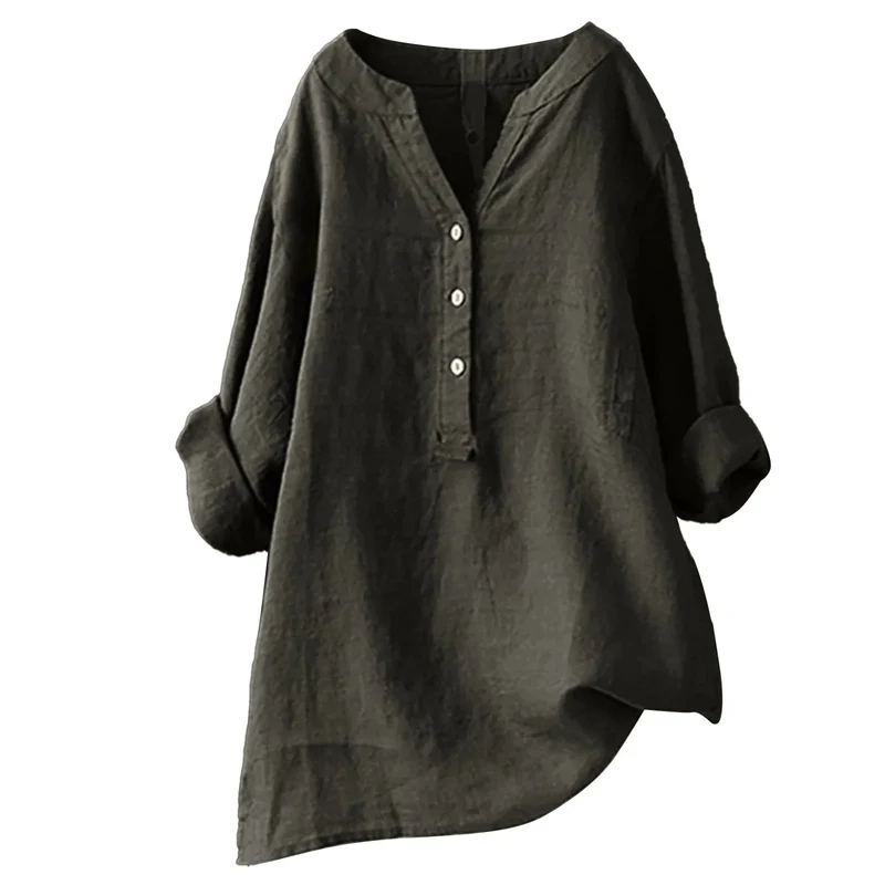 Crimson Blouse Femme – Tissu Léger et Respirant, Col V Rouge Intense & Style Polyvalent
