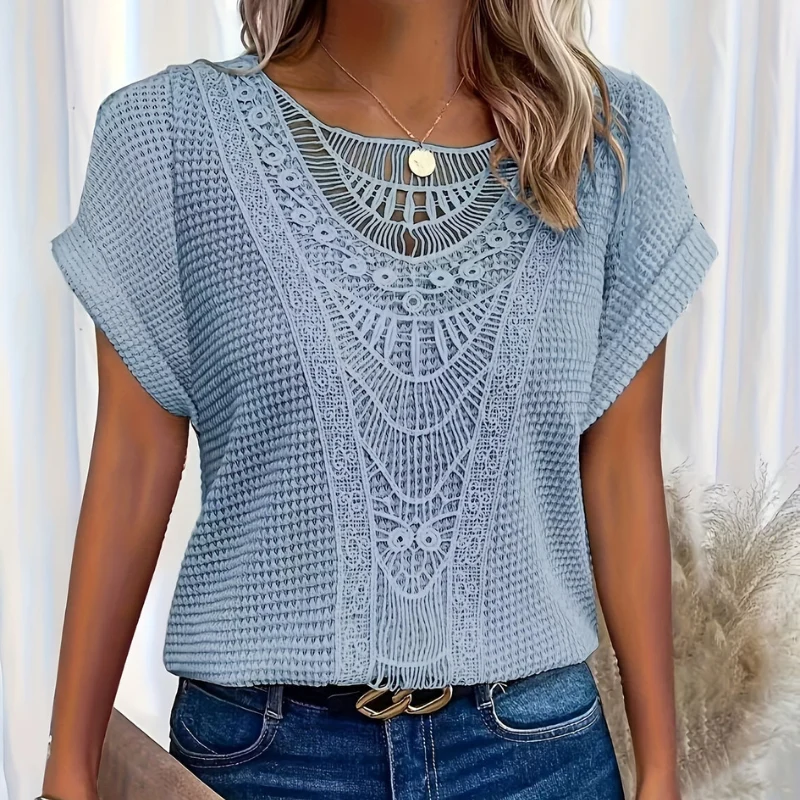 Helene Top Femme – Design élégant en dentelle avec coupe flatteuse & tissu confortable