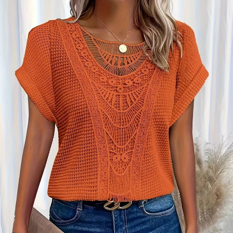 Helene Top Femme – Design élégant en dentelle avec coupe flatteuse & tissu confortable