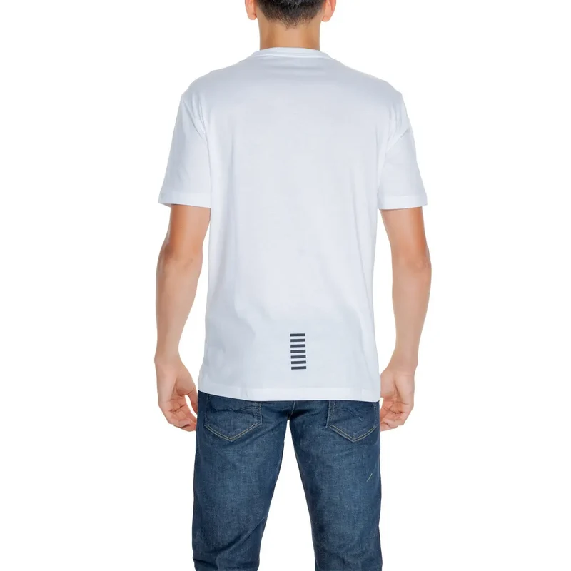 T-shirt en coton blanc EA7 pour homme
