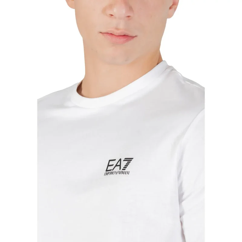 T-shirt en coton blanc EA7 pour homme