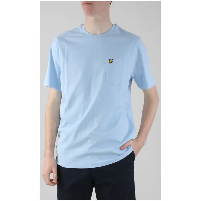 Lyle & Scott Hommes - T-shirt imprimé rose avec poches avant