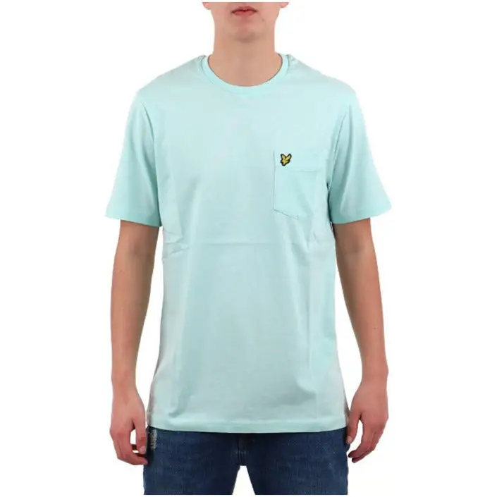Lyle & Scott Hommes - T-shirt imprimé rose avec poches avant