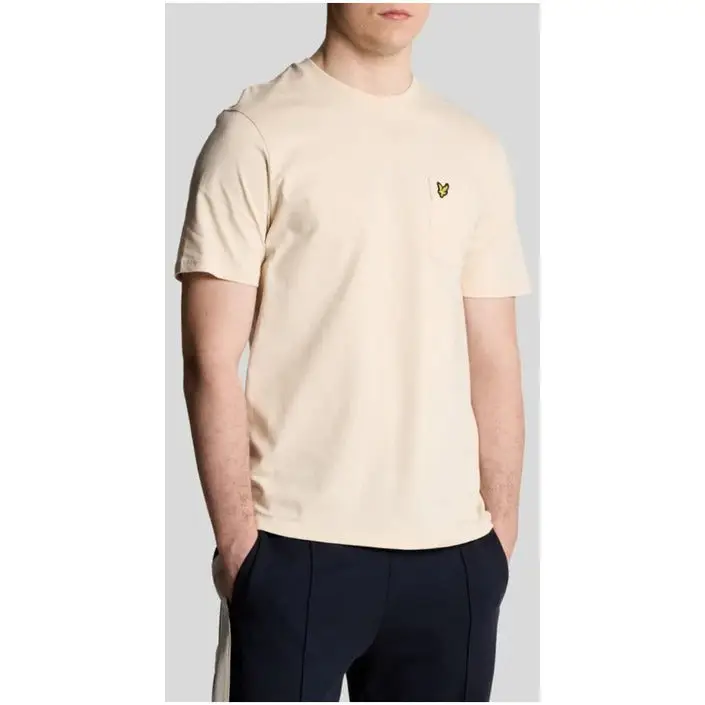 Lyle & Scott Hommes - T-shirt imprimé rose avec poches avant