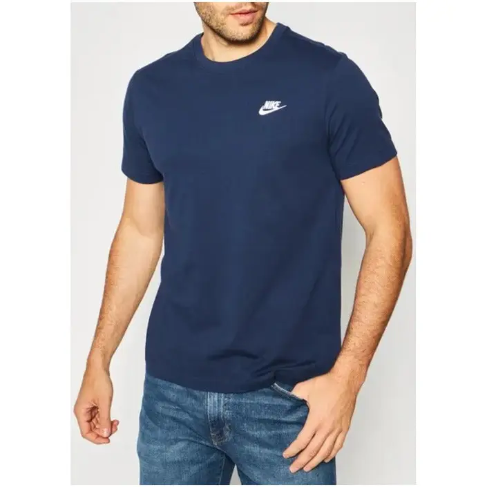 Nike Hommes - T-shirt en coton à manches courtes imprimé vert