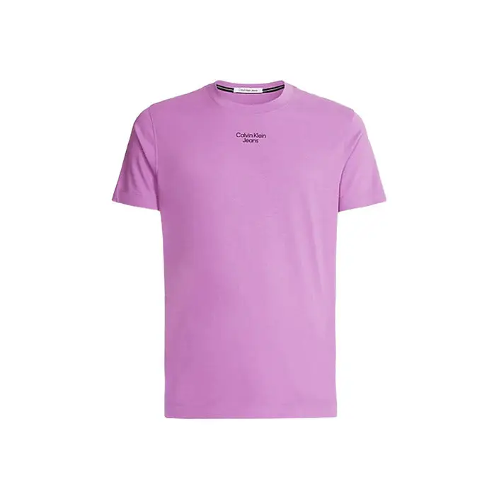 Calvin Klein Jeans - T-shirt violet à col rond