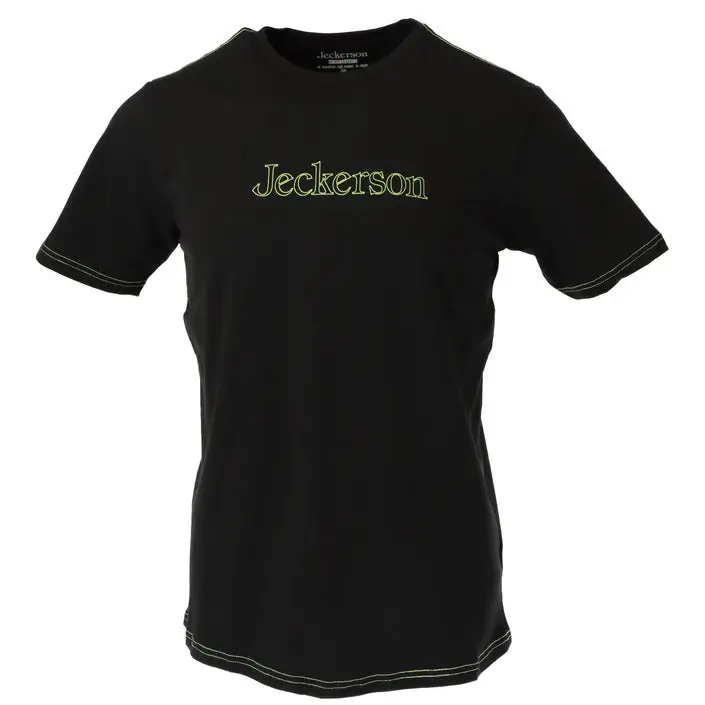 Jeckerson Men's White Slim Fit T-Shirt with Print