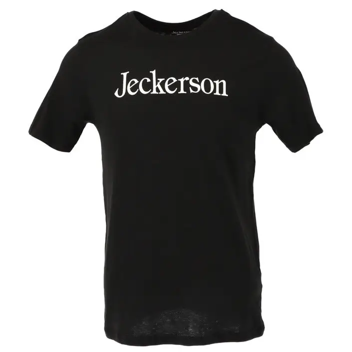 Jeckerson Men's Black Slim Fit T-Shirt
