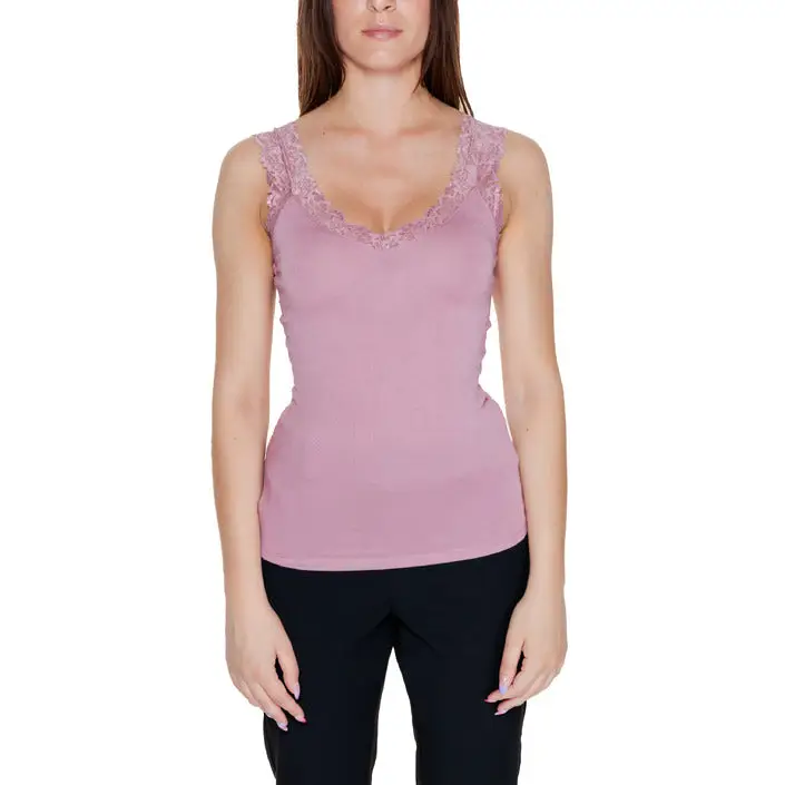 Vero Moda - Top à col en V uni blanc pour femmes