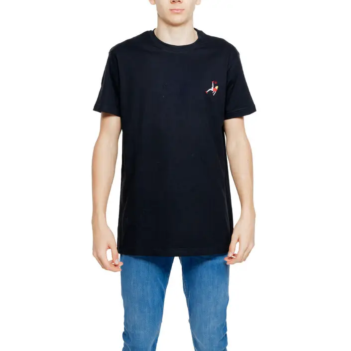 Hydra Clothing T-Shirt noir uni à col rond pour hommes 100% coton