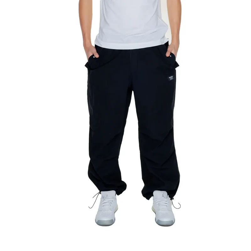 Pantalon noir uni Karl Kani Hommes 100% coton