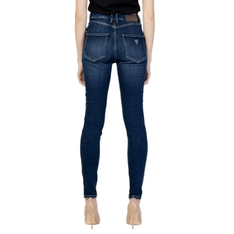 Guess Jeans bleus pour femmes avec fermeture à glissière et boutons