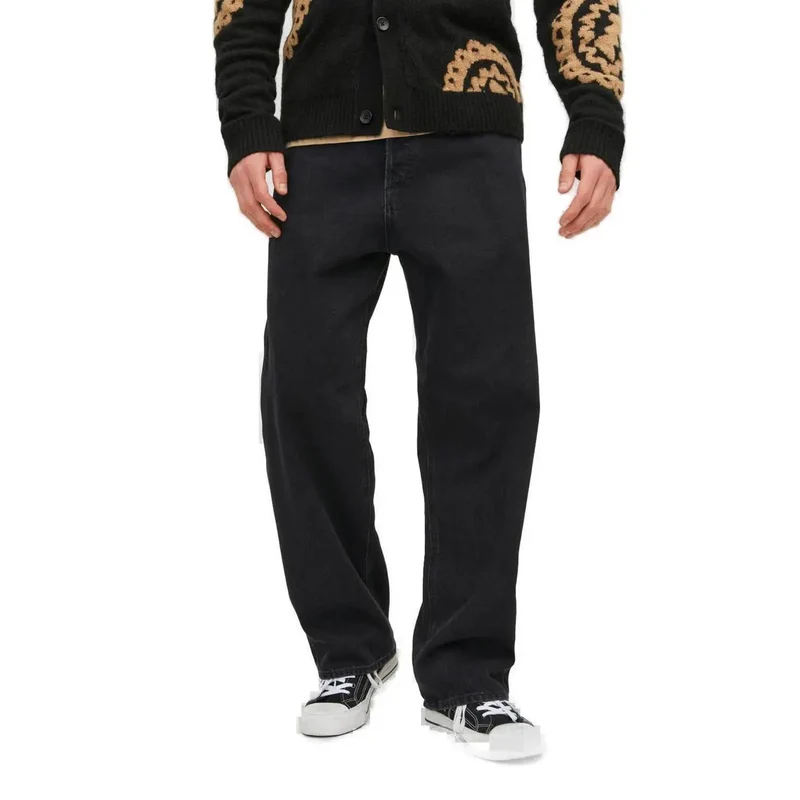 Jack & Jones Hommes Jeans Noir Coton Mélange Printemps Eté