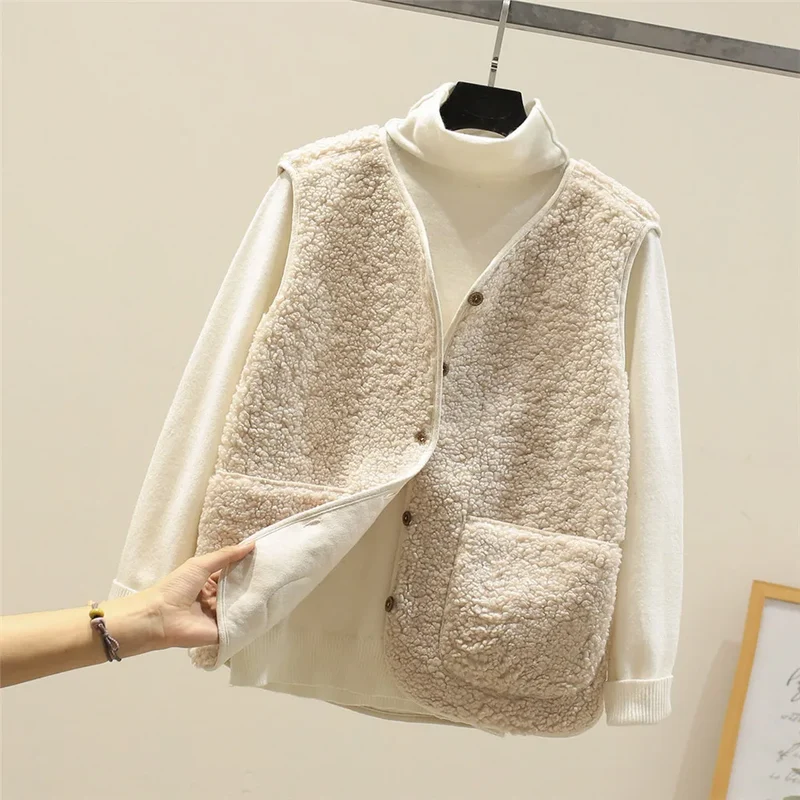 Kate Gilet Femme Sans Manches – Sherpa Effet Laine de Mouton Chaud, Léger & Décontracté
