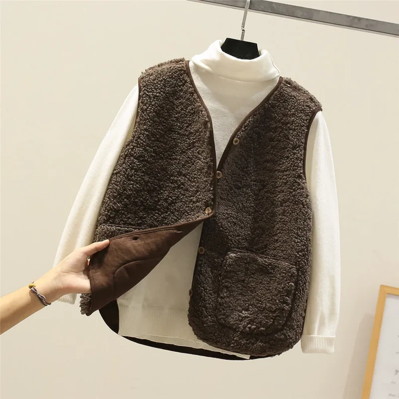 Kate Gilet Femme Sans Manches – Sherpa Effet Laine de Mouton Chaud, Léger & Décontracté