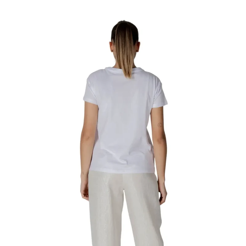 Womens White V Neck T Shirt