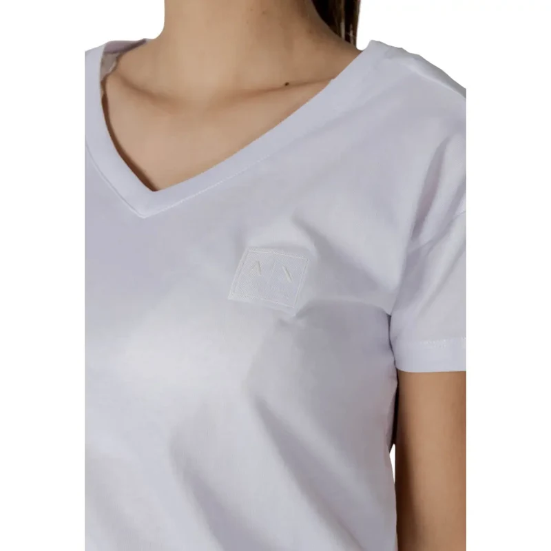 Womens White V Neck T Shirt