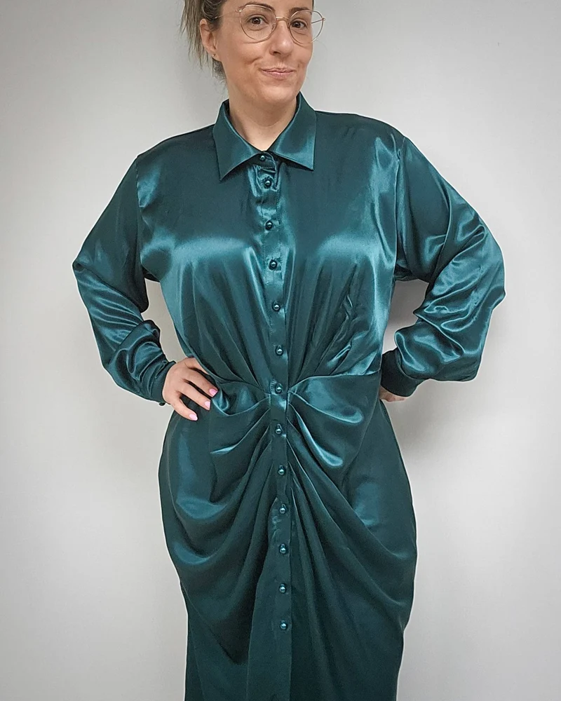 Patron de couture PDF | Robe chemise froncée Ilta | Named Clothing