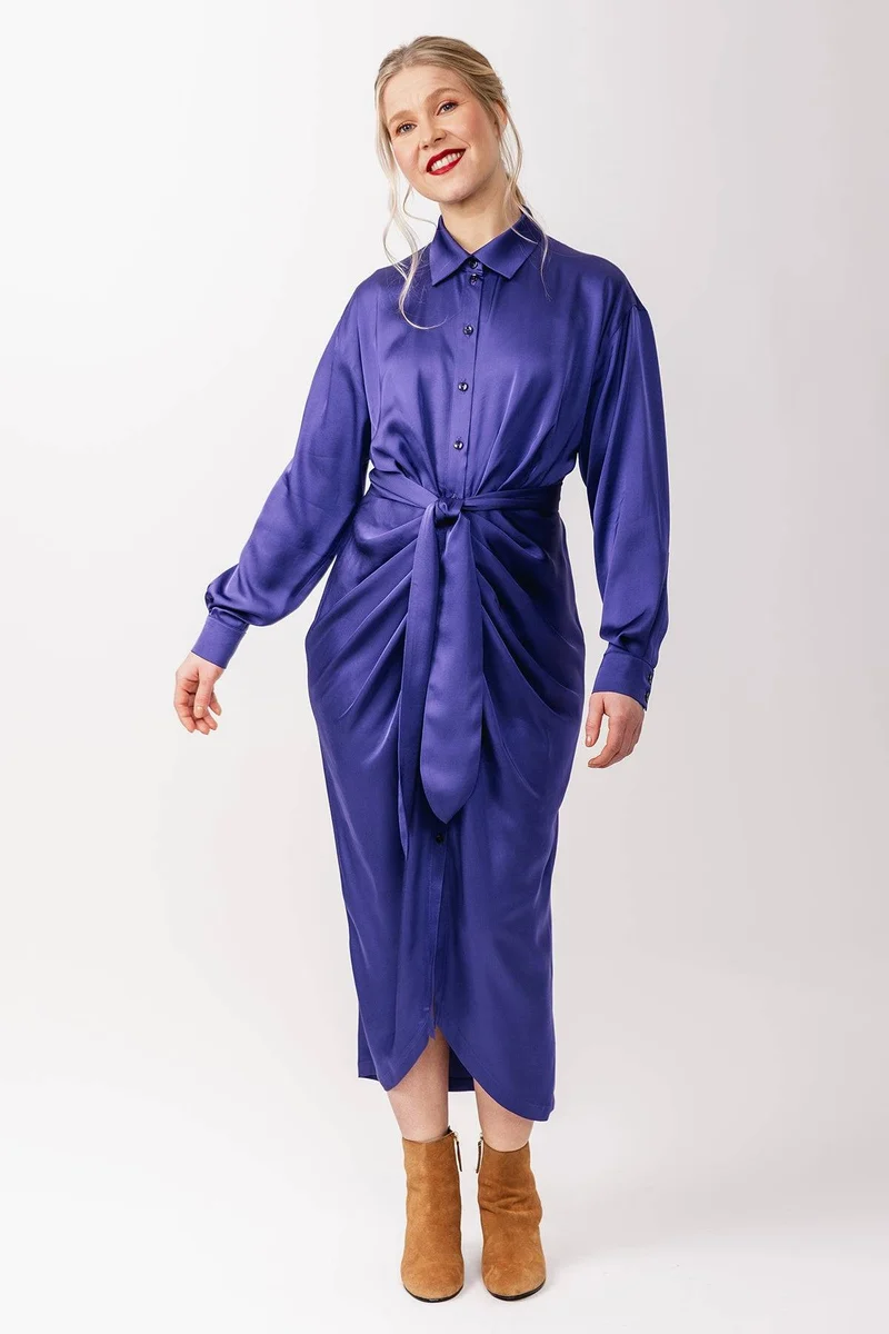 Patron de couture PDF | Robe chemise froncée Ilta | Named Clothing